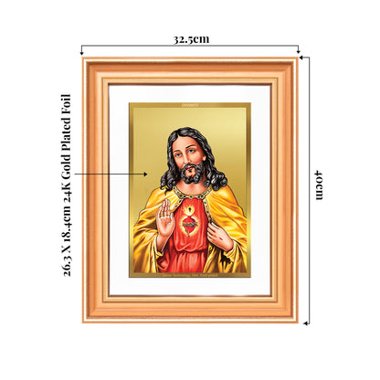 Jesus Christ | Sacred Wall Mount Photo Frame in 24K Gold Plated Foil