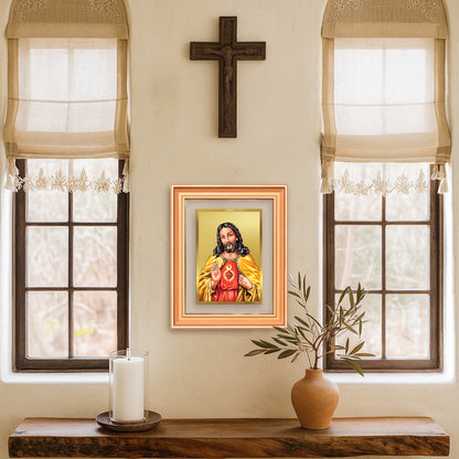 Jesus Christ | Sacred Wall Mount Photo Frame in 24K Gold Plated Foil