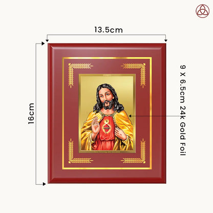 Jesus Christ | Sacred Wall & Tabletop Photo Frame in 24K Gold Plated Foil