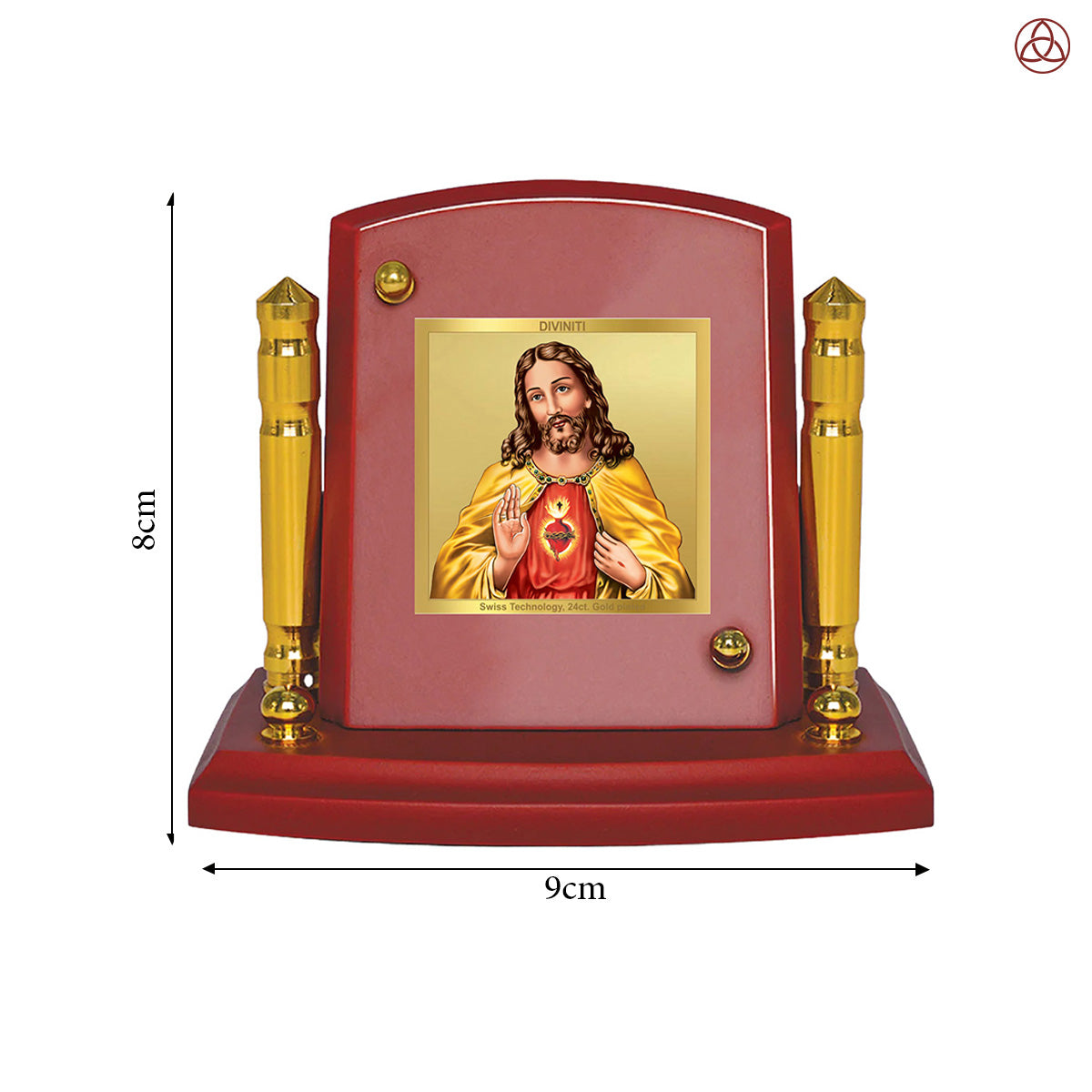 Jesus Christ | Symbol of Peace, Sacrifice & Redemption Car Dashboard Frame in 24K Gold Plated Foil