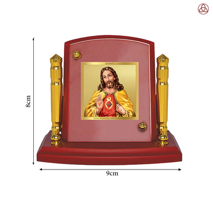 Jesus Christ | Symbol of Peace, Sacrifice & Redemption Car Dashboard Frame in 24K Gold Plated Foil