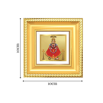 Diviniti Khatu Shyam Ji Tabletop Frame in 24K Gold Plated Foil | Faith, Devotion & Divine Blessings | DG015S1A (10x10 CM)
