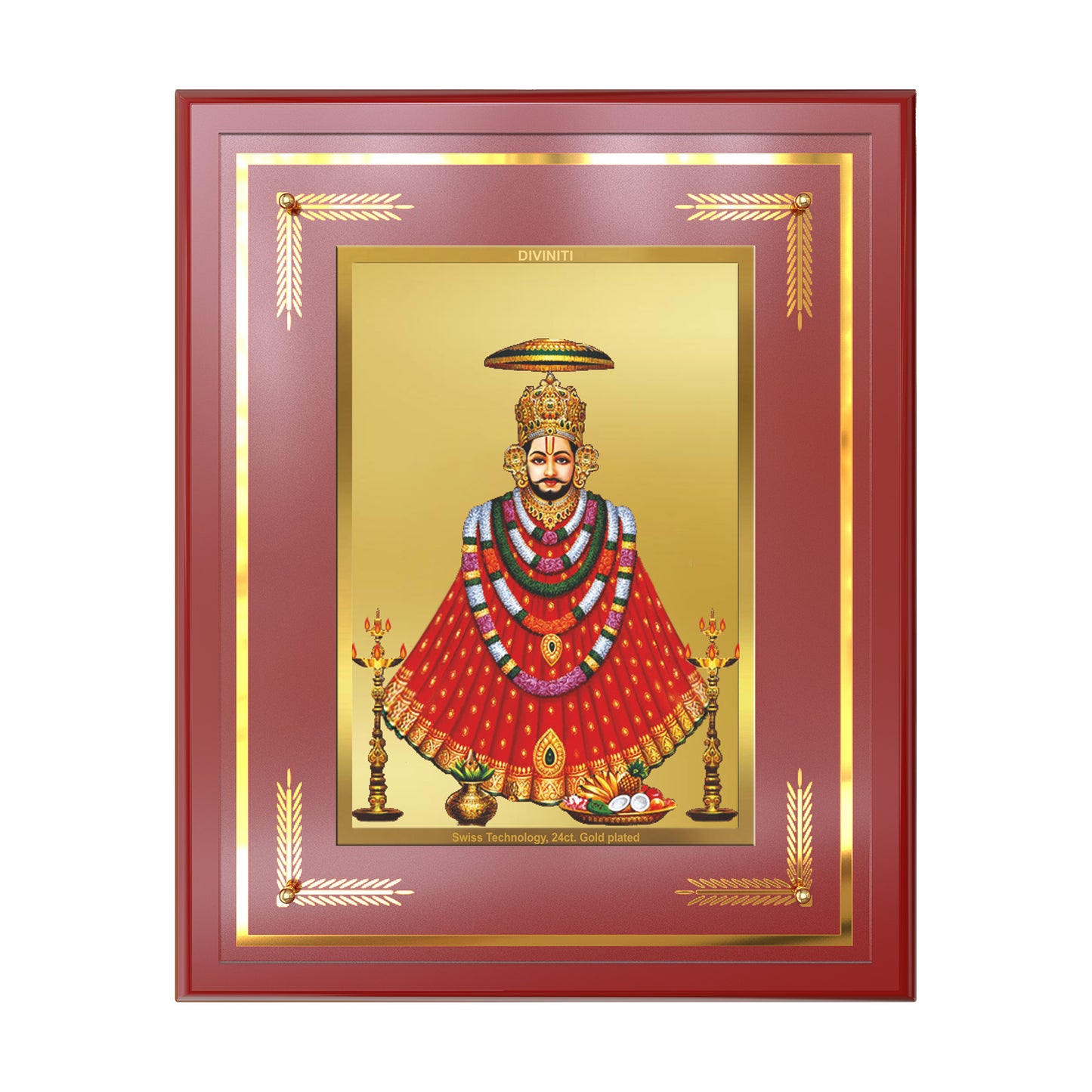 Khatu Shyam Ji | Divine Wall Mount Photo Frame in 24K Gold Plated Foil