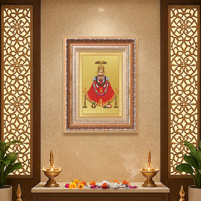 Khatu Shyam Ji | Divine Wall Mount Photo Frame in 24K Gold Plated Foil