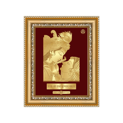 Krishna with Flute | Lord Krishna Gold on Gold Wall Hanging Frame in 24K Gold Plated Foil