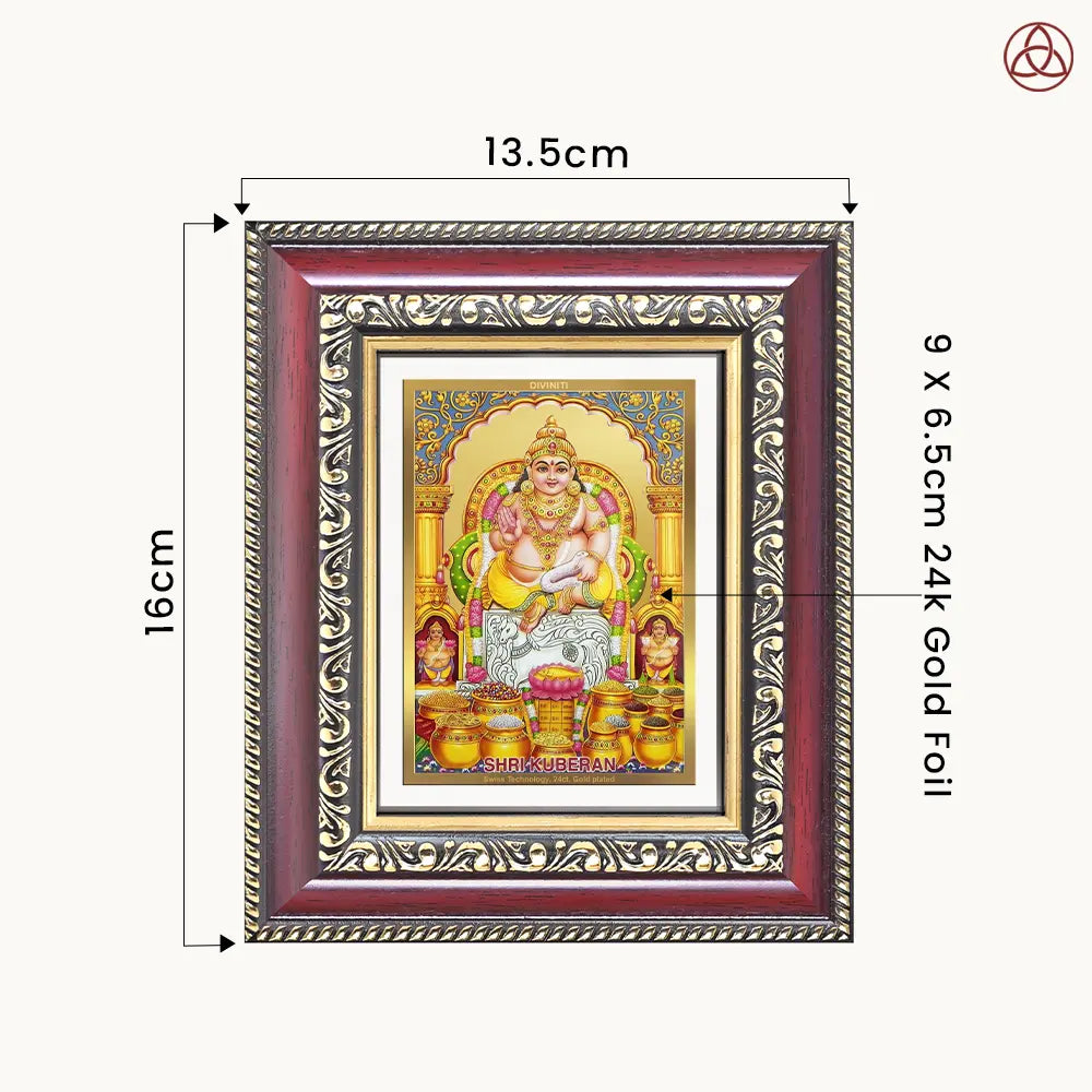 Lord Kuber | God of Wealth Tabletop Frame in 24K Gold Plated Foil