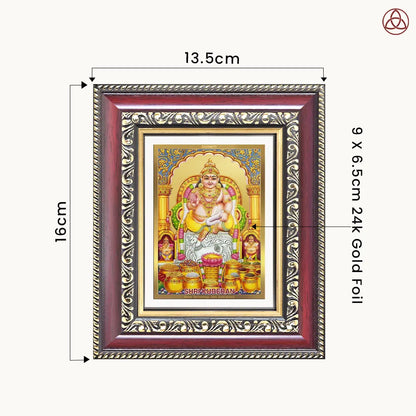 Lord Kuber | God of Wealth Tabletop Frame in 24K Gold Plated Foil