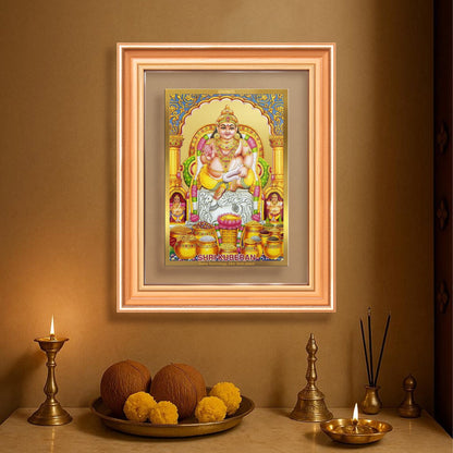 Lord Kuber | God of Wealth Wall & Tabletop Frame in 24K Gold Plated Foil