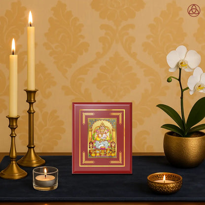 Lord Kuber | God of Wealth Wall & Tabletop Photo Frame in 24K Gold Plated Foil