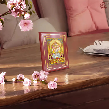 Lord Kuber | God of Wealth Wall & Tabletop Photo Frame in 24K Gold Plated Foil
