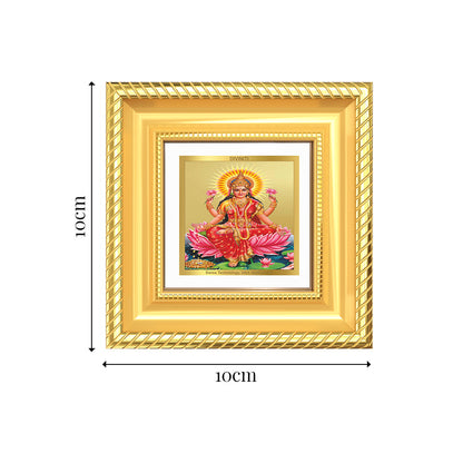 Diviniti Goddess Lakshmi Tabletop Frame in 24K Gold Plated Foil | Wealth, Prosperity & Divine Blessings | DG015S1A (10x10 CM)
