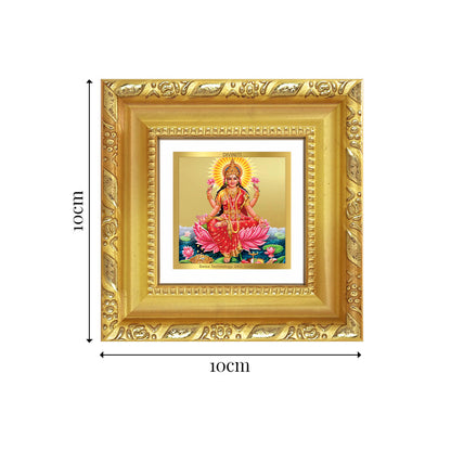 Diviniti Goddess Lakshmi Tabletop Photo Frame in 24K Gold Plated Foil | Wealth, Prosperity & Divine Blessings | DG103S1A (10x10 CM)