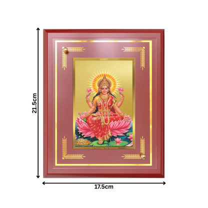 Goddess Lakshmi | Devi of Wealth & Prosperity Wall and Tabletop Photo Frame in 24K Gold Plated Foil
