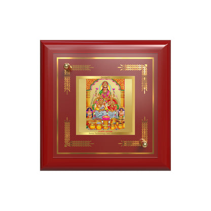 Lakshmi Kuber | Divine Wealth Duo Tabletop Frame in 24K Gold Plated Foil