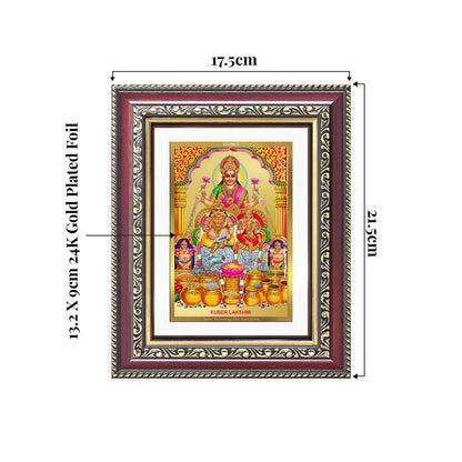 Lakshmi Kuber | Divine Wealth Duo Wall and Tabletop Photo Frame in 24K Gold Plated Foil