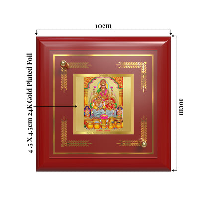 Lakshmi Kuber | Divine Wealth Duo Tabletop Frame in 24K Gold Plated Foil