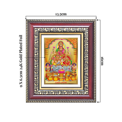 Lakshmi Kuber | Divine Wealth Duo Wall & Tabletop Frame in 24K Gold Plated Foil