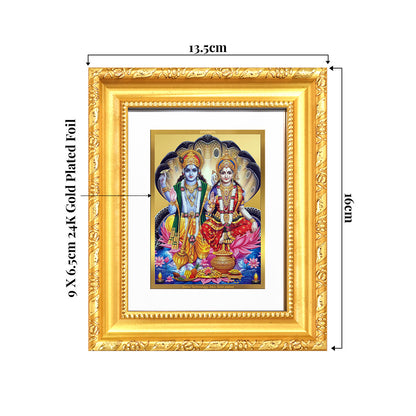 Lakshmi Vishnu | Divine Consort Wall & Tabletop Frame in 24K Gold Plated Foil