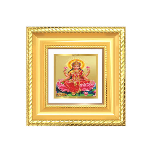 Goddess Lakshmi tabletop frame in 24k gold plated foil