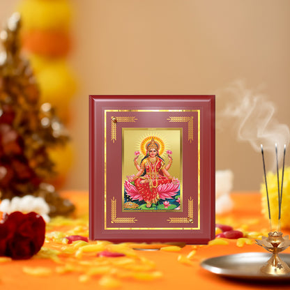 Goddess Lakshmi | Devi of Wealth & Prosperity Wall & Tabletop Frame in 24K Gold Plated Foil
