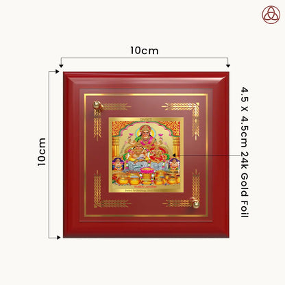 Lakshmi Kuber | Divine Wealth Duo Tabletop Frame in 24K Gold Plated Foil