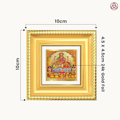 Lakshmi Kuber | Divine Wealth Duo Tabletop Frame in 24K Gold Plated Foil