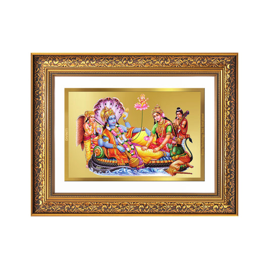 Lakshmi Vishnu Kshir Sagar | Divine Abode Wall Mount Photo Frame in 24K Gold Plated Foil