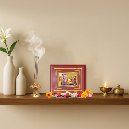 Lakshmi Vishnu Kshir Sagar | Divine Abode Wall & Tabletop Frame in 24K Gold Plated Foil