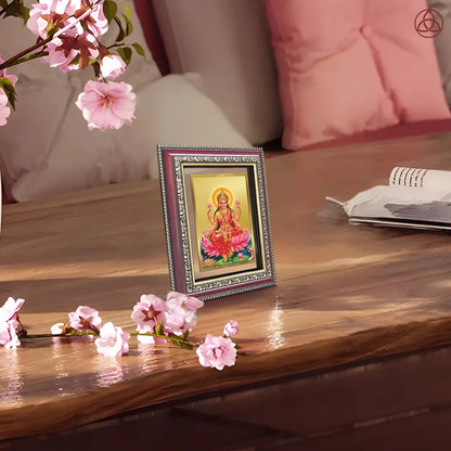 Goddess Lakshmi | Devi of Wealth & Prosperity Wall & Tabletop Photo Frame in 24K Gold Plated Foil