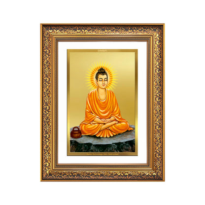 Lord Buddha | Gautam Buddha Wall Photo Frame in 24K Gold Plated Foil