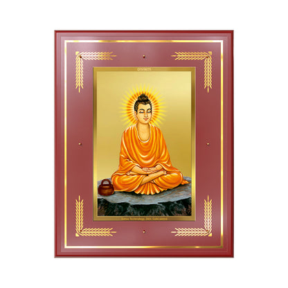 Lord Buddha | Gautam Buddha Wall Photo Frame in 24K Gold Plated Foil