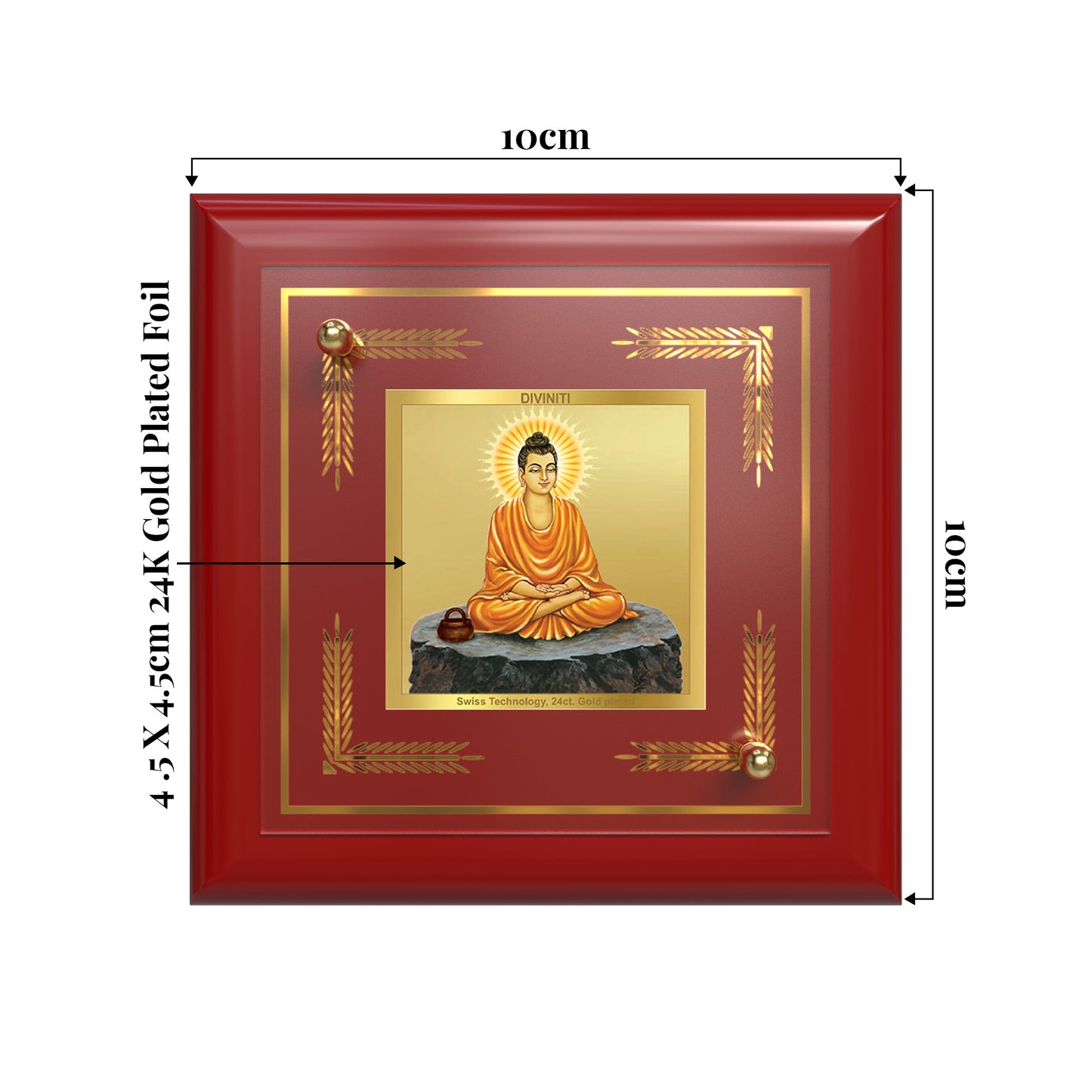Lord Buddha | Divine Tabletop Frame in 24K Gold Plated Foil