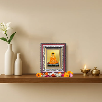 Lord Buddha | Divine Wall & Tabletop Frame in 24K Gold Plated Foil