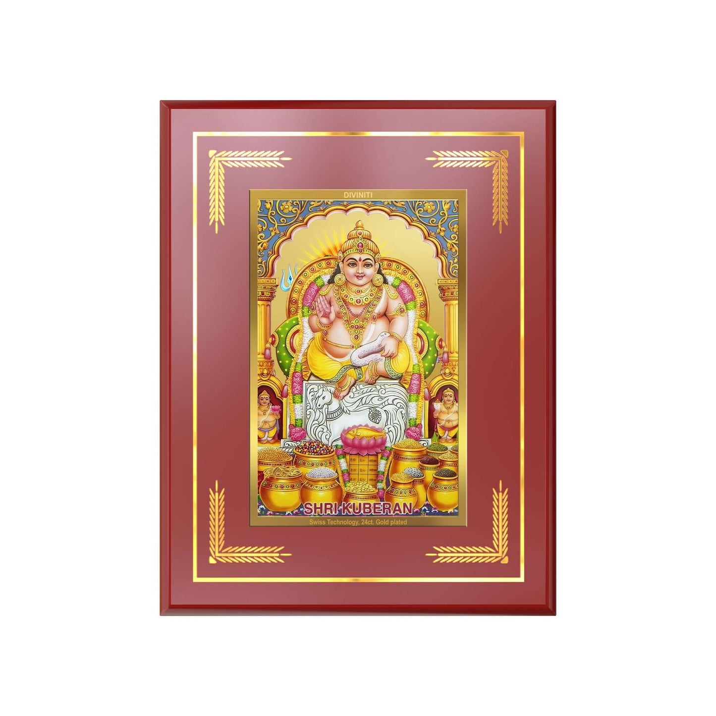Lord Kuber | God of Wealth Wall and Tabletop Photo Frame in 24K Gold Plated Foil