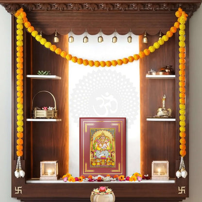 Lord Kuber | God of Wealth Wall and Tabletop Photo Frame in 24K Gold Plated Foil