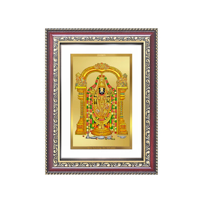 Lord Tirupati Balaji | Sri Venkateswara Wall and Tabletop Photo Frame in 24K Gold Plated Foil