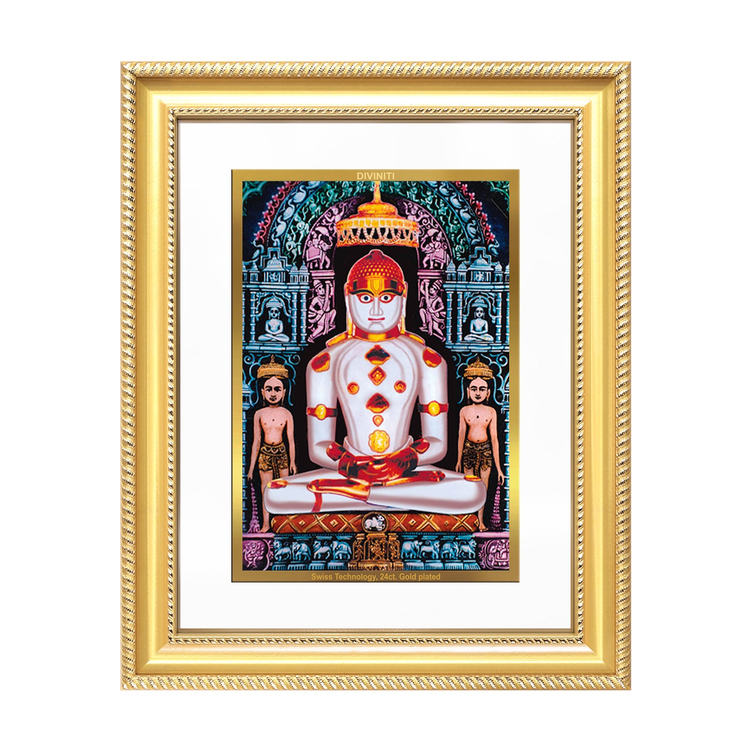 Adinath 24K Gold Plated Rishabhanatha Wall Frame