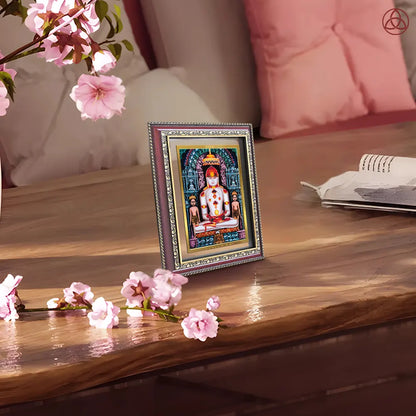 Lord Adinath | Adishwara Tirthankara Rishabhanatha for Wall & Tabletop Photo Frame in 24K Gold Plated Foil
