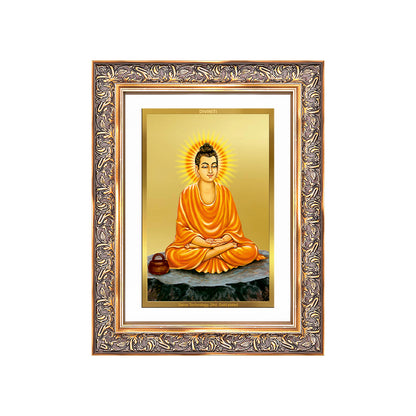 Lord Buddha | Gautam Buddha Wall Photo Frame in 24K Gold Plated Foil