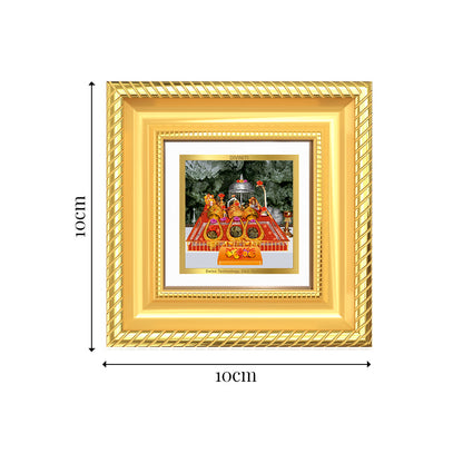 Diviniti Maa Ka Darbar (Devi Durga) Tabletop Photo Frame in 24K Gold Plated Foil | Shakti, Protection & Divine Blessings | DG015S1A (10x10 CM)