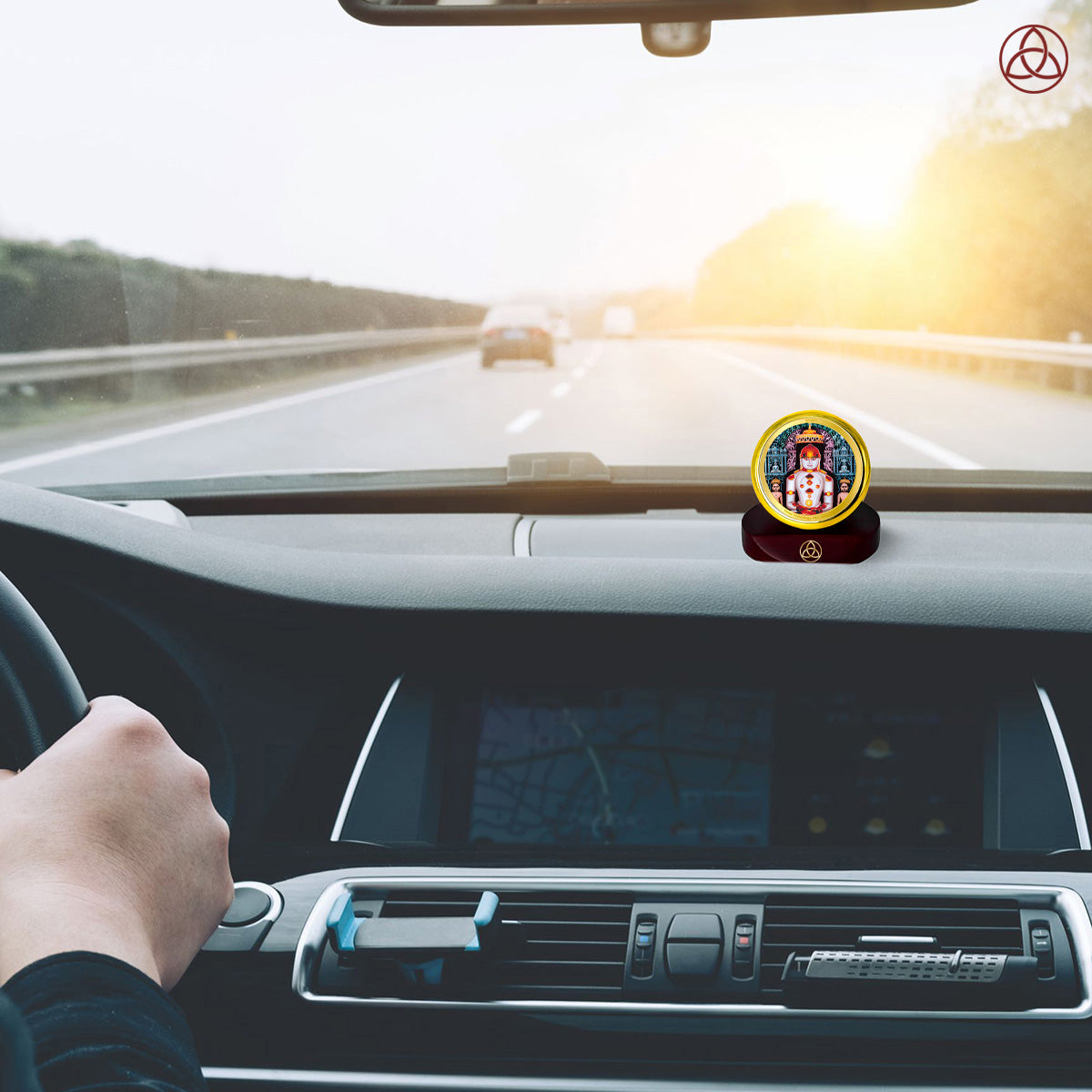 Adinath | Jain Tirthankara Car Dashboard & Tabletop Photo Frame in 24K Gold Plated Foil