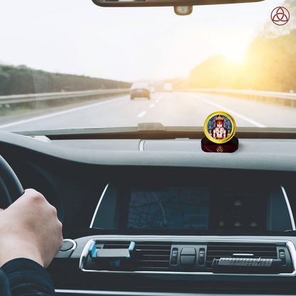 Adinath | Jain Tirthankara Car Dashboard & Tabletop Photo Frame in 24K Gold Plated Foil