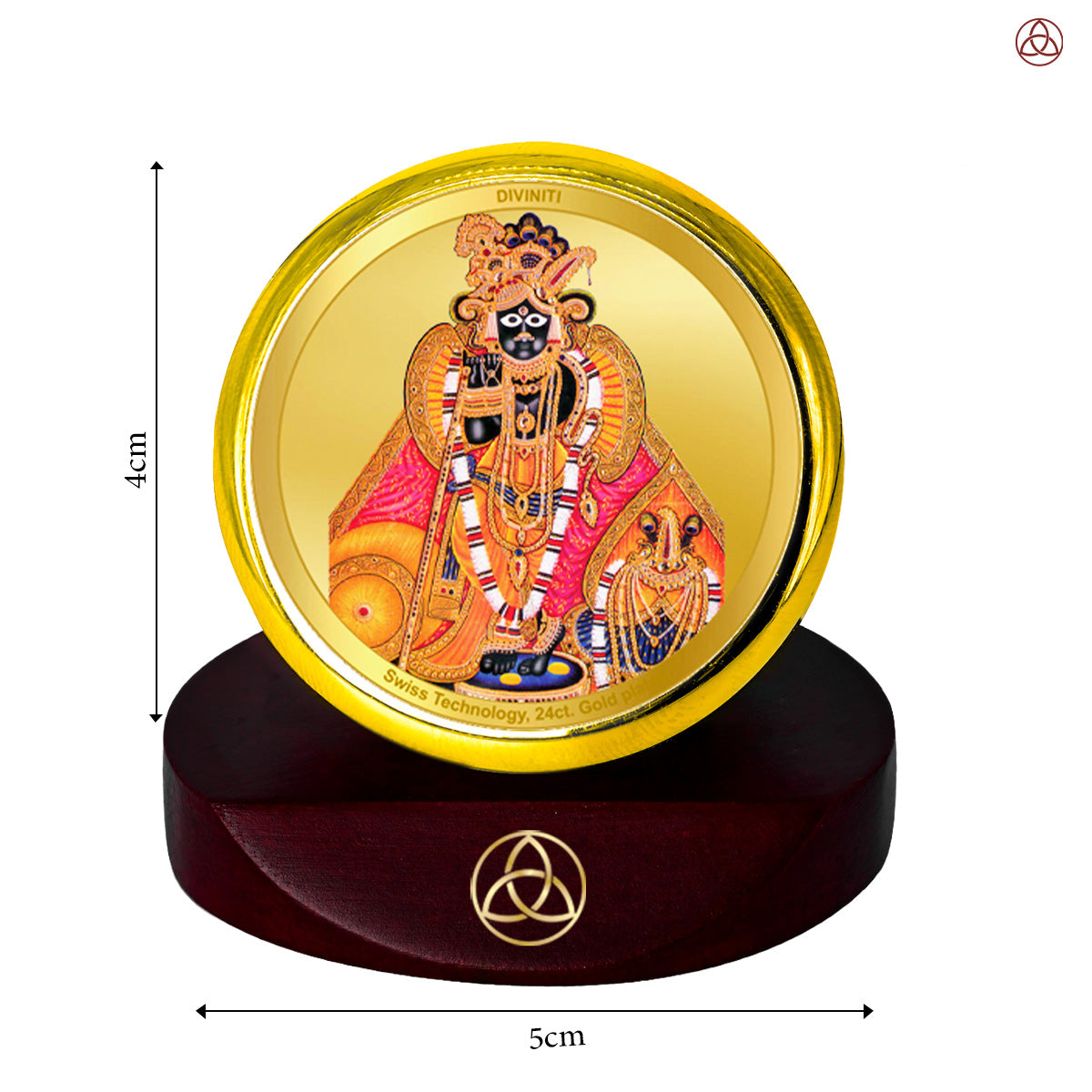 Banke Bihari | Kunjbihari Car Dashboard Frame in 24K Gold Plated Foil