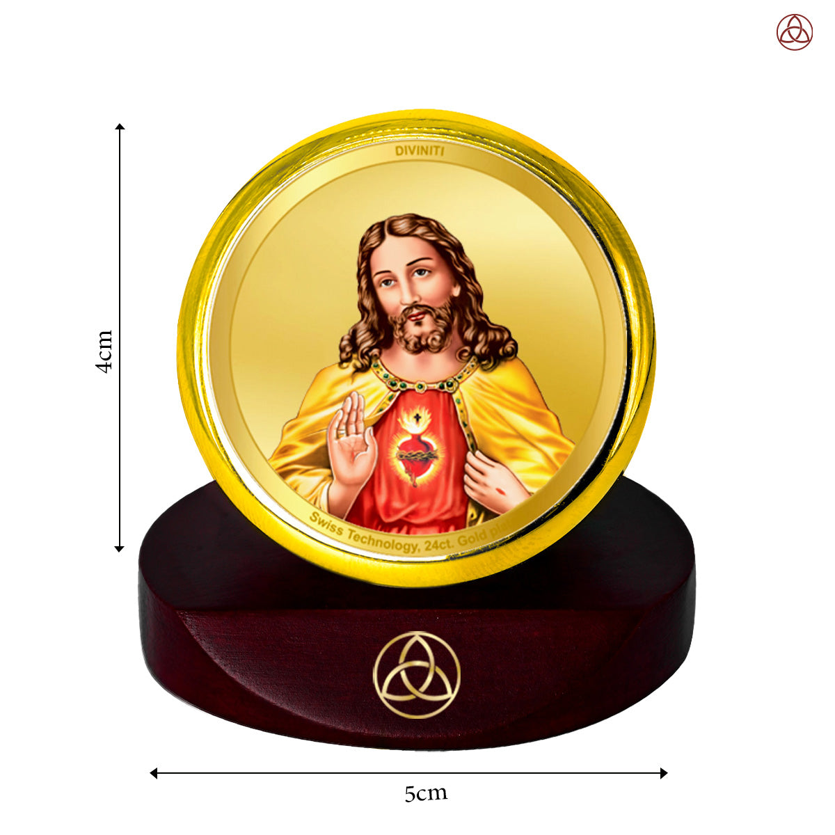 Jesus Christ | Symbol of Peace, Sacrifice & Redemption Car Dashboard Frame in 24K Gold Plated Foil