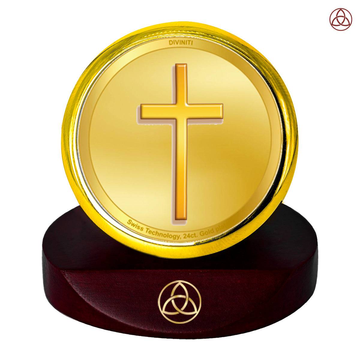 Holy Cross | Symbol of Faith & Salvation Car Dashboard Frame in 24K Gold Plated Foil