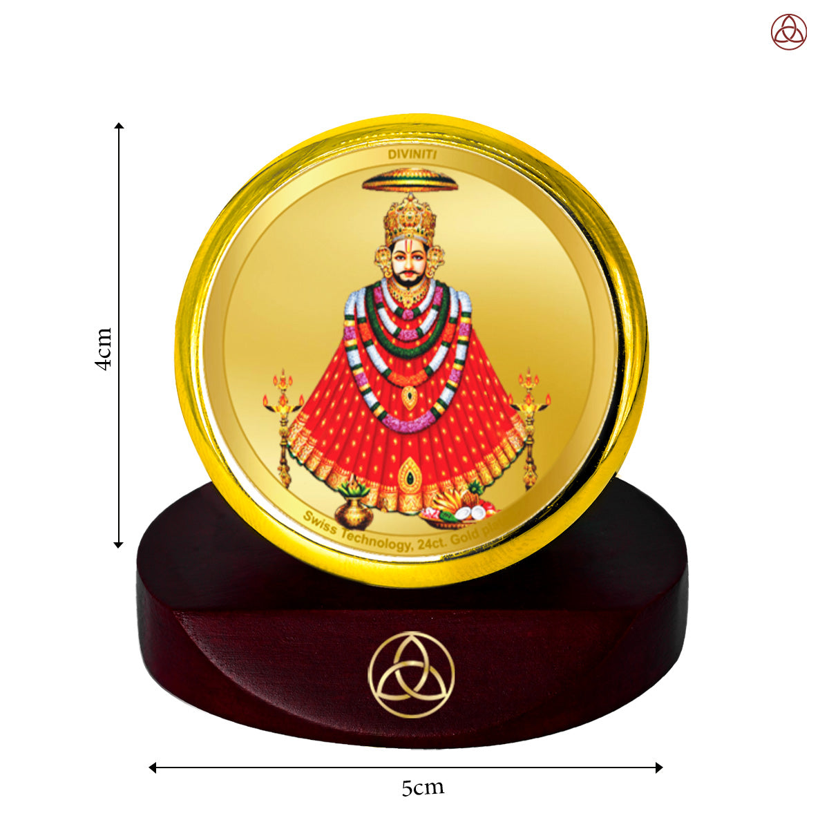 Khatu Shyam Ji | Divine Car Dashboard Frame in 24K Gold Plated Foil