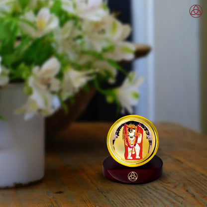 Mehandipur Balaji | Divine Hanuman of Healing and Protection Car Dashboard Frame in 24K Gold Plated Foil