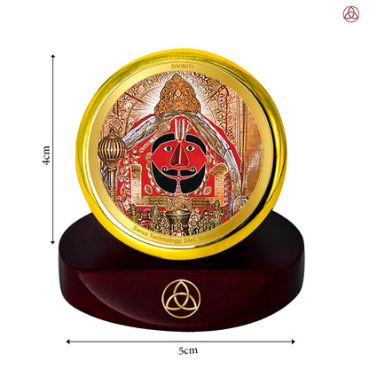 Salasar Balaji | Lord Hanuman of Salasar Dham Car Dashboard Frame in 24K Gold Plated Foil