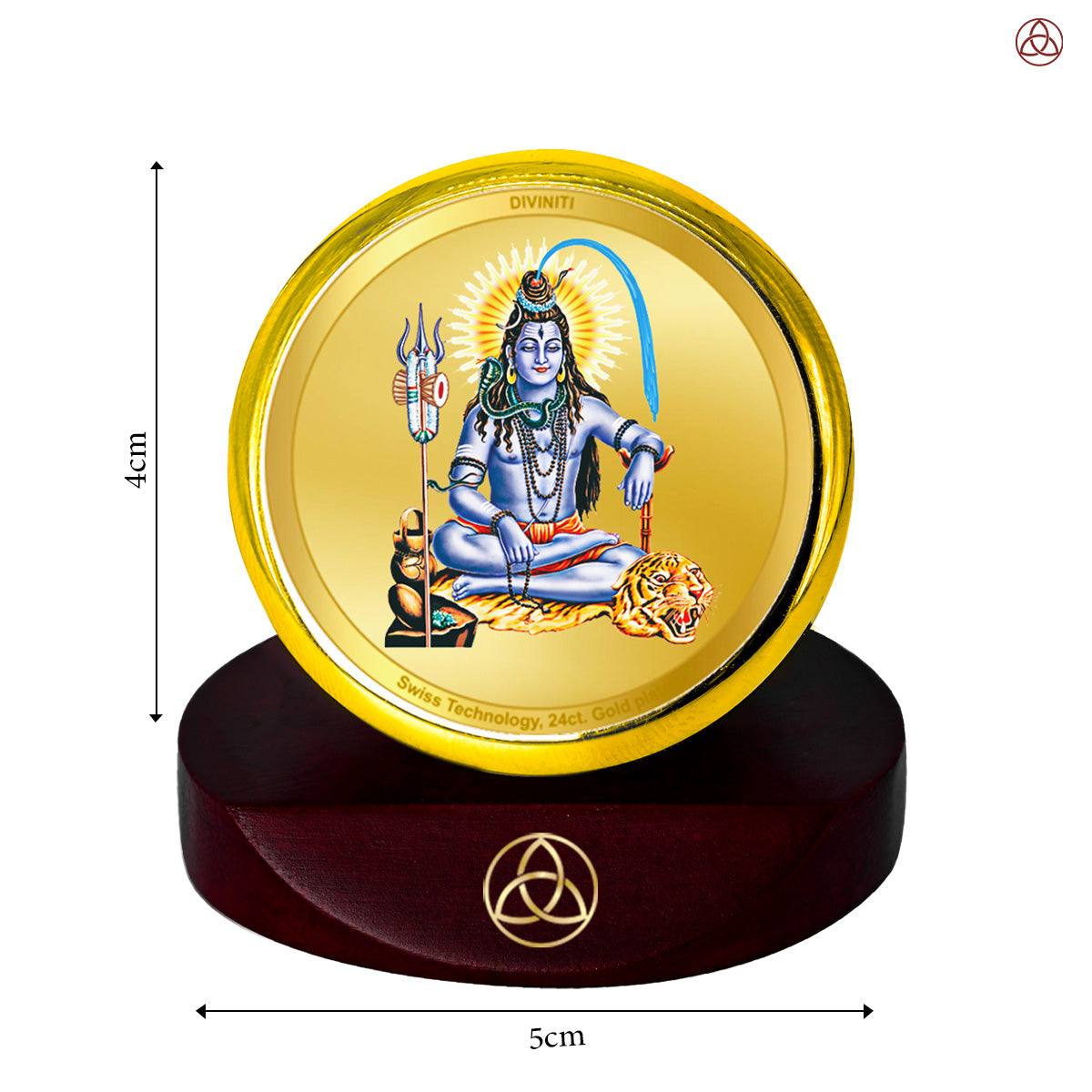 Lord Shiva | Mahadev The Supreme Consciousness Car Dashboard Frame in 24K Gold Plated Foil