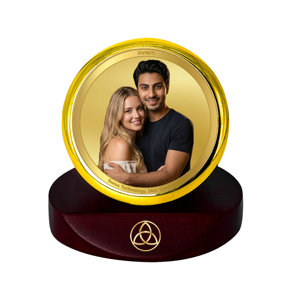 Diviniti MCF1CG Personalization Car Dashboard Frame in 24K Gold Plated Foil